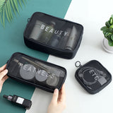 Women Travel Cosmetic Bag Casual Zipper Make Up Transparent Makeup Case Organizer Storage Pouch Toiletry Beauty Wash Kit Bags