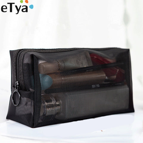 1PCS eTya Women Men Neceser Cosmetic Bag Transparent Travel Fashion Small Large Black Toiletry Makeup Organizer Bags Case Pouch