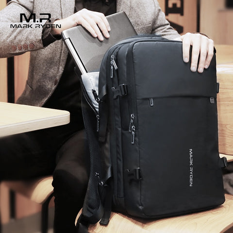 Mark Ryden Man Backpack Fit 17 inch Laptop USB Recharging Multi-layer Space Travel Male Bag Anti-thief Mochila