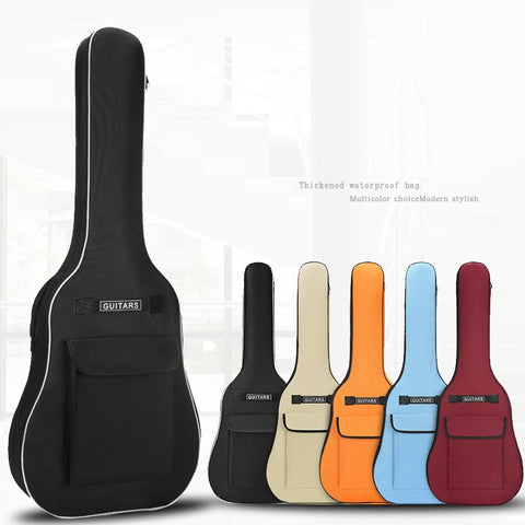 40/41 Inch Oxford Fabric Acoustic Guitar Gig Bag Soft Case Double Shoulder Straps Padded Guitar Waterproof Backpack  5mm Cotton
