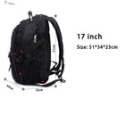 Crossten Swiss Multifunctional 17.3" Laptop Backpack sleeve case bag Waterproof USB Charge Port Schoolbag Hiking Travel bag