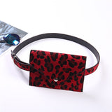 NOENNAME_NULL Womens Ladies Leopard Bum Bag Waist Fanny Pack Holiday Travel Wallet Money Belt