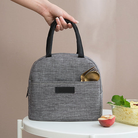 2019 New Good Quality Cationic Fabric Waterproof Lunch Bag Women Men Portable Lunch Box Bags Aluminum Foil Insulation Cooler Bag