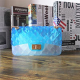 Clear Transparent Pvc Lingge Chain Jelly Bag Lady Handbag Candy Color Gradient Crossbody Bag For Women Mini Shoulder  Bag Clutch