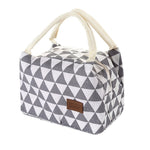 Portable Grid pattern Lunch Bag For Women Kids Men Insulated Canvas Box Tote Bag Thermal Cooler Food bag