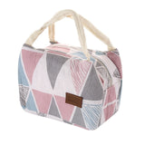 Portable Grid pattern Lunch Bag For Women Kids Men Insulated Canvas Box Tote Bag Thermal Cooler Food bag