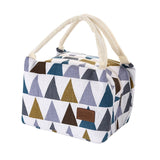 Portable Grid pattern Lunch Bag For Women Kids Men Insulated Canvas Box Tote Bag Thermal Cooler Food bag