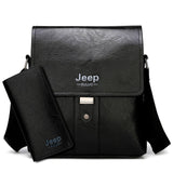 JEEP BULUO Men Shoulder Bag Set Big Brand Crossbody Business Messenger Bags Casual pu Leather For Man Fashion New Hot Salling