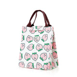 Lattice Print Lunch Bag Portable Cooler Insulated Picnic Bento Tote Travel Fruit Drink Food Fresh Organizer Accessories Supplies