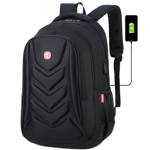 Crossten Swiss Multifunctional EVA  Protect shell 15" Laptop Backpack USB Charge Port  Mochila Travel bag Waterproof Schoolbag