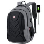 Crossten Swiss Multifunctional EVA  Protect shell 15" Laptop Backpack USB Charge Port  Mochila Travel bag Waterproof Schoolbag