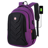 Crossten Swiss Multifunctional EVA  Protect shell 15" Laptop Backpack USB Charge Port  Mochila Travel bag Waterproof Schoolbag