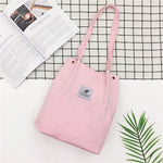 Litthing Women Solid  Corduroy Shoulder Bags Shopping Bag Tote Package Crossbody Bags Purses Casual Handbag For Women Bookbag