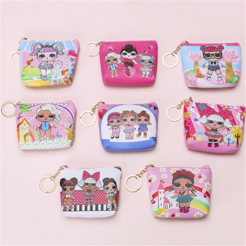 Vogvigo Cartoon Girl Coin Purses Women Wallets Small Card Holder Key Bag Money Bags for Girls Ladies Purse Kids Bag Organiser