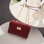 British Fashion Simple Small Square Bag Women's Designer Handbag 2019 High-quality PU Leather Chain Mobile Phone Shoulder Bags