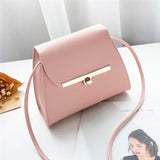 Simple Flap Shoulder PU Leather Bags for Women 2019 Girls Pure Color Mini Messenger Chest Bag Crossbody Handbags Bolsa Feminina