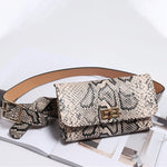 2019Fashion Trend Snake Serpentine Women Button Waist Bag Pack Fanny Leather Snake Skin Waist Belt 5Colors Талия пакет Droppship