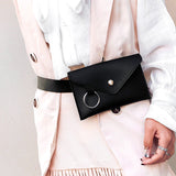 2019 Fanny Pack Women Belt Bag Leather Waist Bag Fashion Women's Pure Color Ring PU Messenger Shoulder Chest pochete homem