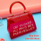 luxury brand transparent bag jelly handbag clear crossbody bags for women 2019 sac un voyage au pays des merveilles designer