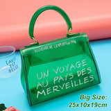 luxury brand transparent bag jelly handbag clear crossbody bags for women 2019 sac un voyage au pays des merveilles designer