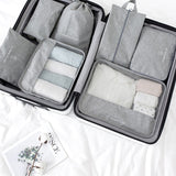 2019 High quality 7PCS/set Travel Bag Set Women Men Luggage Organizer for Clothes Shoe Waterproof Packing Cube Portable Clothing