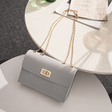 British Fashion Simple Small Square Bag Women's Designer Handbag 2019 High-quality PU Leather Chain Mobile Phone Shoulder bags