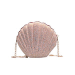 Cute Sequins Small Shell Bag Shoulder Handbags Phone Money Pouch Chain Crossbody Bags for Women