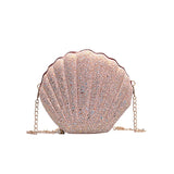 Cute Sequins Small Shell Bag Shoulder Handbags Phone Money Pouch Chain Crossbody Bags for Women