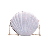 Cute Sequins Small Shell Bag Shoulder Handbags Phone Money Pouch Chain Crossbody Bags for Women