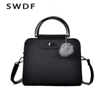 SWDF New Women Mini Small Square Pack Shoulder Bag Hairball Crossbody Package Clutch Women Designer Wallet Handbags Bolsos Mujer