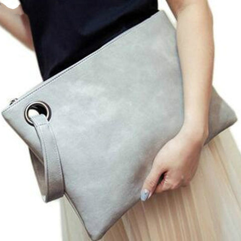 Fashion Solid Handbag Women's Clutch Bag Leather Women Envelope Bag Zipper Evening Bag Female Clutches Handbag Torebki Damskie