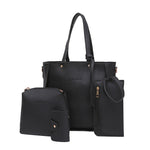 Women Four Set Handbag Shoulder Bags Four Pieces Tote Bag Crossbody Wallet Bags New wave fashion lychee four-piece quality 827