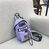 6 Colors Men Women Nylon Crossbody Shoulder Chest Cycle Sling Bag Daily Travel Bags