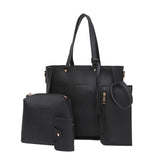 Composite Bag 2019Top Women Four Set Handbag Shoulder Bags Four Pieces Tote Bag Crossbody Wallet Bags