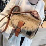 Soft Plush Sweet Girls Shoulder Bag 2019 New Women Large-capacity Shoulder Crossbody Bag Ladies Winter Wild Hairy Messenger Bag