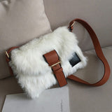 Soft Plush Sweet Girls Shoulder Bag 2019 New Women Large-capacity Shoulder Crossbody Bag Ladies Winter Wild Hairy Messenger Bag