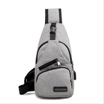 Men Messengers Bag Male Shoulder Bag USB Charging Crossbody Bags Men Anti Theft Chest Packs School Short Trip Bag