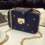 2019 Spring New Fashion Women Shoulder Bag Chain Strap Flap Designer Handbags Clutch Bag Ladies Messenger Bags With Metal Buckle