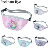 New Women Girls Unicorn Waist Fanny Pack Belt Bag Chest Pouch Hip Bum Bag Small Purse Paillette Crossbody Gift Wallet Travelling