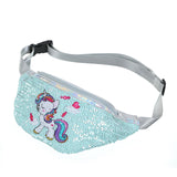 New Women Girls Unicorn Waist Fanny Pack Belt Bag Chest Pouch Hip Bum Bag Small Purse Paillette Crossbody Gift Wallet Travelling