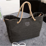 HOBBAGGO Fashion Women Handbag Solid Color Big Canvas Bag Design Classical Package Ladies Casual Over Shoulder Bags  88