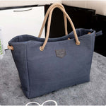 HOBBAGGO Fashion Women Handbag Solid Color Big Canvas Bag Design Classical Package Ladies Casual Over Shoulder Bags  88