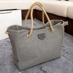 HOBBAGGO Fashion Women Handbag Solid Color Big Canvas Bag Design Classical Package Ladies Casual Over Shoulder Bags  88