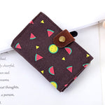 20 Slots ID Credit Card Holder Women Canvas Card Bag Girls Travel Passport Pocket Cloth PVC Fresh Business Bus Card Wallet Purse