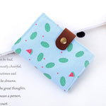 20 Slots ID Credit Card Holder Women Canvas Card Bag Girls Travel Passport Pocket Cloth PVC Fresh Business Bus Card Wallet Purse