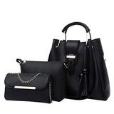 LITTHING 4pcs Woman Bag Set Fashion Female Purse and Handbag Four-Piece Shoulder Bag Tote Messenger Purse Bag Drop Shipping