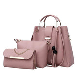 LITTHING 4pcs Woman Bag Set Fashion Female Purse and Handbag Four-Piece Shoulder Bag Tote Messenger Purse Bag Drop Shipping