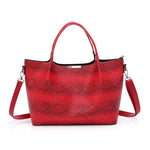 New 3pcs/Set Women Composite Bags High Quality Ladies Snake Pattern Handbags Female PU Leather Shoulder Messenger Bags Tote Bag