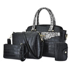 Luxury Handbags Vintage 4 Piece/set Women Bag Designer Classic Top Handle Bag Ladies Leather Shoulder Messenger Bag Clutch Purse