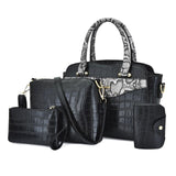 Luxury Handbags Vintage 4 Piece/set Women Bag Designer Classic Top Handle Bag Ladies Leather Shoulder Messenger Bag Clutch Purse